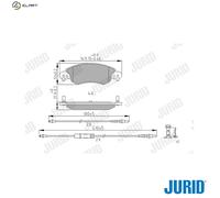 JURID 573026J Brake pad set