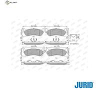 BRAKE PAD SET DISC BRAKE 573035J FOR MERCEDES-BENZ M 111.977 2.3L 4cyl M-CLASS