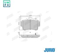 JURID 573043J Brake pad set
