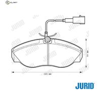 JURID 573060J Brake pad set