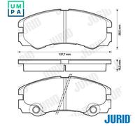 JURID 573066J Brake pad set