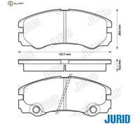 JURID 573066J Brake pad set
