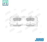 JURID 573069J Brake pad set