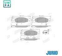 BRAKE PAD SET DISC BRAKE 573077J FOR JEEP GRAND/CHEROKEE/II/SUV/Mk EXA 3.1L 5cyl