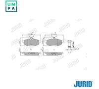 Jurid Brake Pad Set 573083J - Front for Citroen C2, C3 I, C2 Enterprise (02-16)