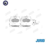 Jurid Brake Pad Set 573083J - Front for Citroen C2, C3 I, C2 Enterprise (02-16)