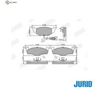 Jurid Brake Pad Set 573111J – Disc Brake for Skoda Roomster/Praktik Fabia II Combi 1.4L