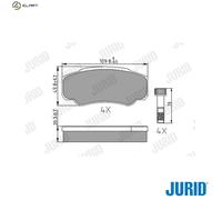 BRAKE PAD SET DISC BRAKE 573115J FOR PEUGEOT BOXER/Bus/Platform/Chassis/Van 2.8L