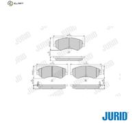 JURID 573118J Brake pad set