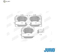 JURID 573122J Brake pad set