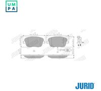 Brake pads 573127J JURID for SKODA SEAT VW