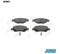 JURID Brake pad set 573135J not prepared for wear warning indicator with accessories TOYOTA: Aygo, PEUGEOT: 107 Hatchback, 108 Hatchback