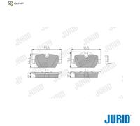 JURID 573136J Brake pad set