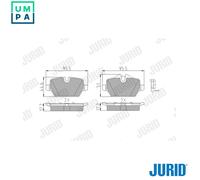 JURID 573136J Brake pad set