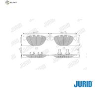 JURID 573150J Brake pad set