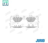 BRAKE PAD SET DISC BRAKE 573150J FOR ROLLS-ROYCE PHANTOM/VII/Drophead JAGUAR