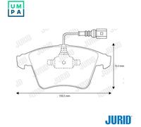 JURID 573160J Brake pad set