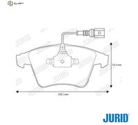 JURID 573160J Brake pad set