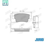 JURID 573166J Brake pad set