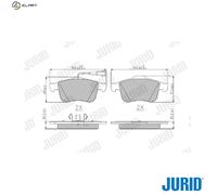 JURID 573173J Brake pad set