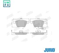 JURID 573196J Brake pad set