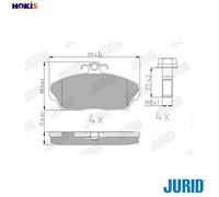 Brake pads 573203J JURID for LAND ROVER GAZ HONDA ROVER
