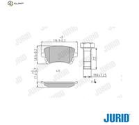 JURID 573219J Brake pad set