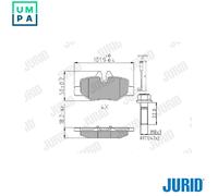 Jurid Brake Pad Set 573222J Disc Brake for Mercedes‑Benz Vito/Viano (W639, V‑Class)