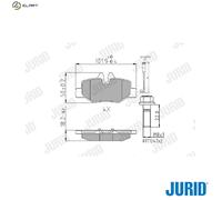 Jurid Brake Pad Set 573222J Disc Brake for Mercedes‑Benz Vito/Viano (W639, V‑Class)