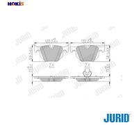 JURID 573224J Brake pad set