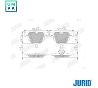 JURID 573224J Brake pad set