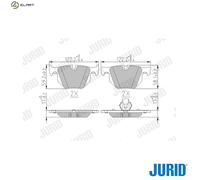 JURID 573224J Brake pad set