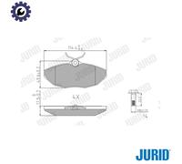 BRAKE PAD SET DISC BRAKE 573237J FOR DAIMLER DODGE JAGUAR CHRYSLER 4.2L 8cyl XJ