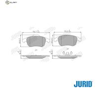 Jurid Brake Pad Set 573243J Disc Brake for Renault Megane III, Clio IV, Fluence