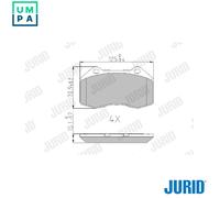 BRAKE PAD SET DISC BRAKE 573253J FOR RENAULT CLIO/EURO/III/CAMPUS LUTECIA 2.0L