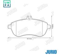 BRAKE PAD SET DISC BRAKE 573257JC FOR MERCEDES-BENZ OM 646.811 2.1L 4cyl C-CLASS