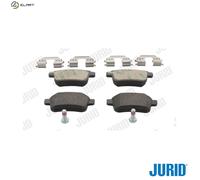 JURID Brake pad set 573272J not prepared for wear warning indicator RENAULT: Kangoo II Express, MERCEDES-BENZ: Citan Panel Van, Citan Dualiner