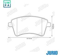 JURID 573284J Brake pad set