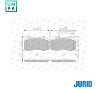 JURID 573290J Brake pad set