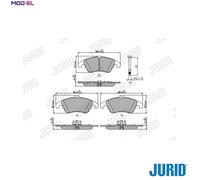 JURID 573291J Brake pad set
