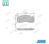 Jurid Brake Pad Set 573294J – Disc Brake, Fits BMW 1 118 D