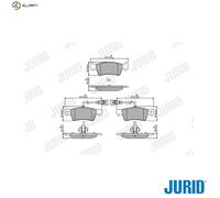 Jurid Brake Pad Set 573301J - Disc Brake for Porsche Cayenne & VW Touareg
