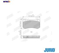 JURID 573302J Brake pad set