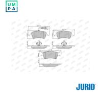 JURID 573303J Brake Pad Set, disc brake for VW