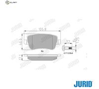 JURID 573307J Brake pad set