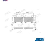 JURID 573309J Brake pad set
