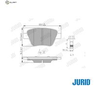 JURID 573312J Brake pad set