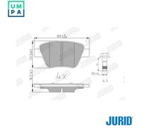 BRAKE PAD SET DISC BRAKE 573312J FOR SKODA VW FUSCA BORA/IV GOLF/VI CADDY/III