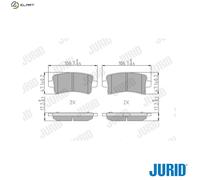 JURID 573313J Brake pad set