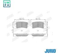 Jurid Brake Pad Set 573313J – Rear, Fits Vauxhall, Opel, Chevrolet